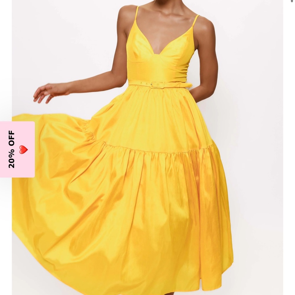 Hutch Sunny Yellow Midi Dress